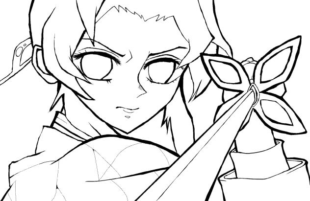 しのぶさん　　線画