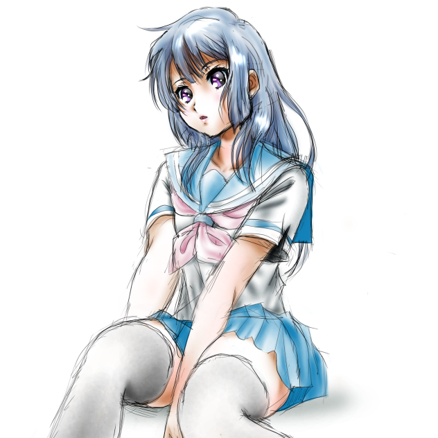 Summer❤️Knee-highs (sketch)