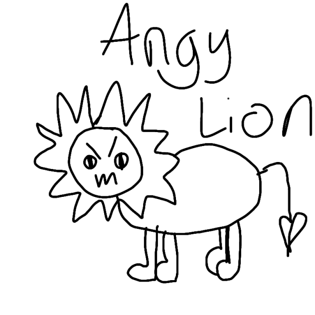 Very angy lion