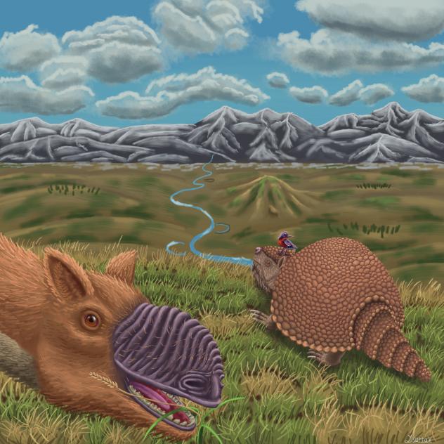 Steppe in Pleistocene Patagonia