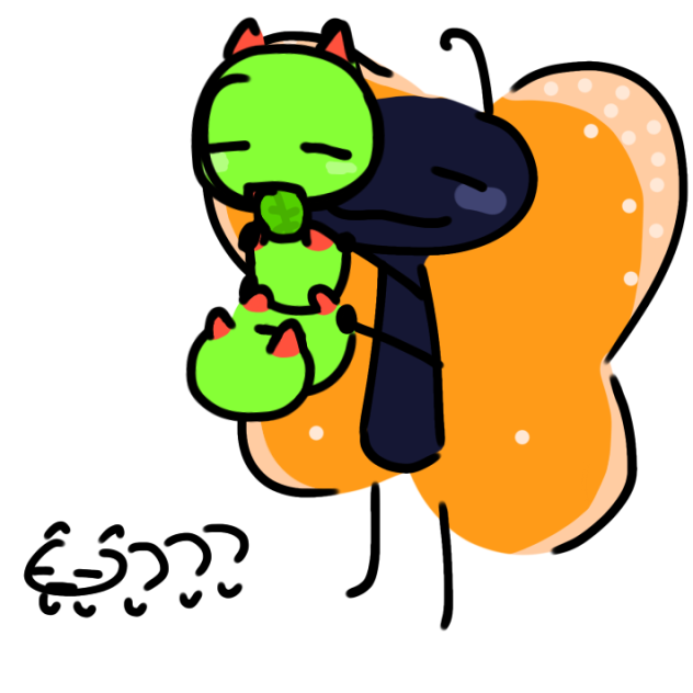 caterpillar and butterfly
