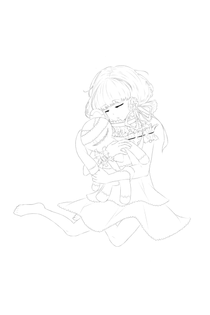 コクリコット・ブランシュ線画