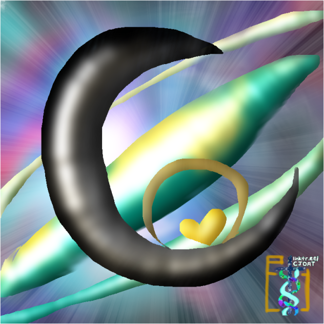 3D Moon symbol