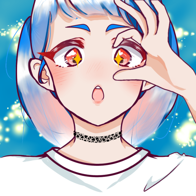 #女の子#青髪#ツインテール