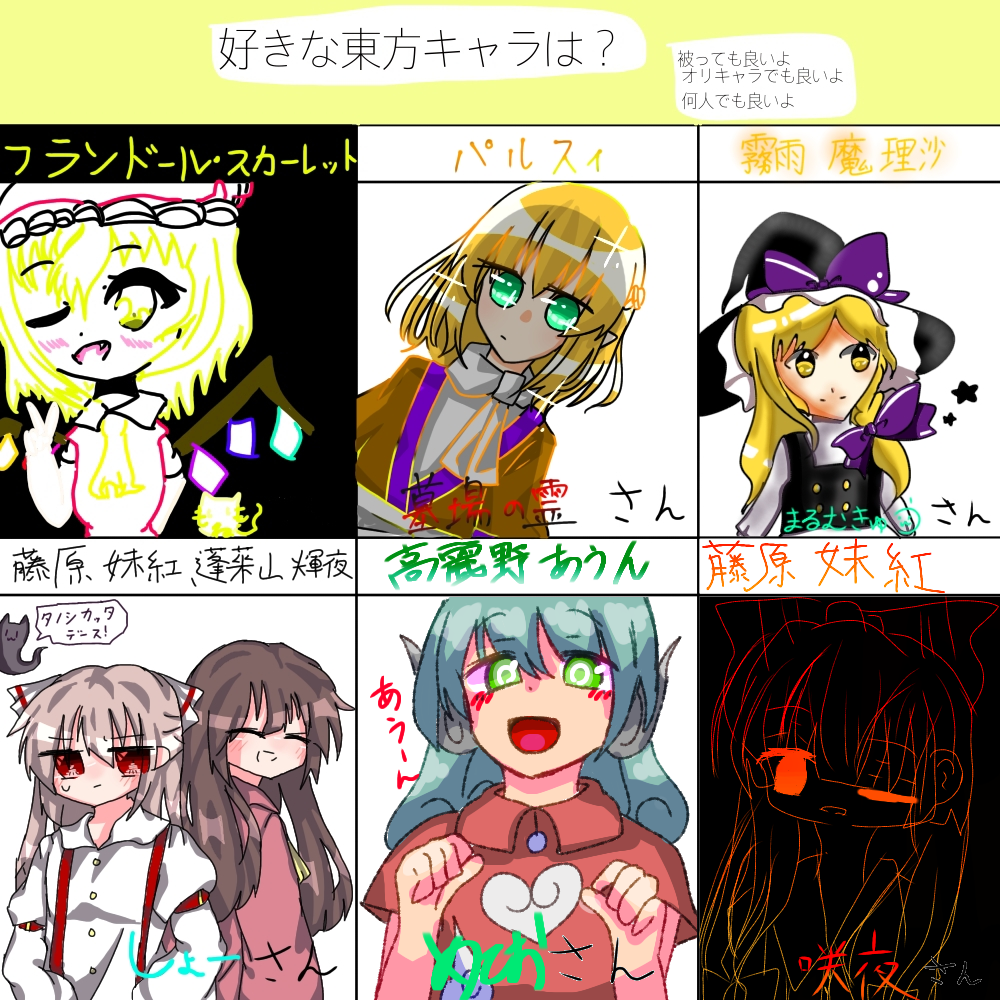 東方好きなキャラ合作 Ibispaint