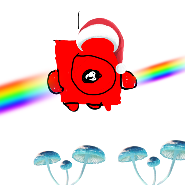 One with a Santa hat