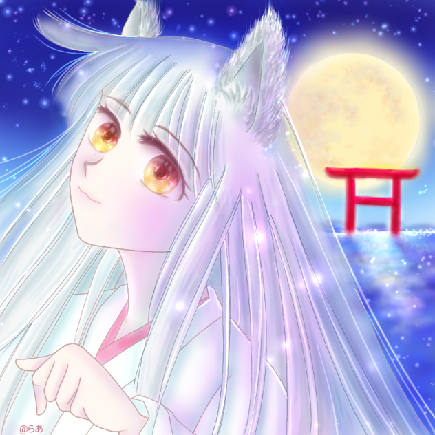 銀狼の巫女が見上げる月は