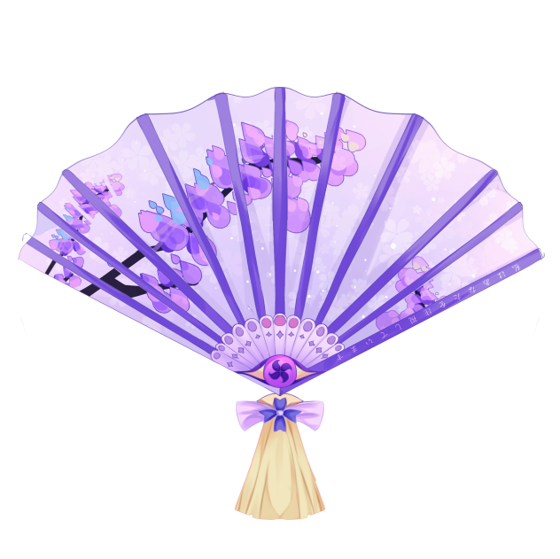 Purple folding fan ibisPaint