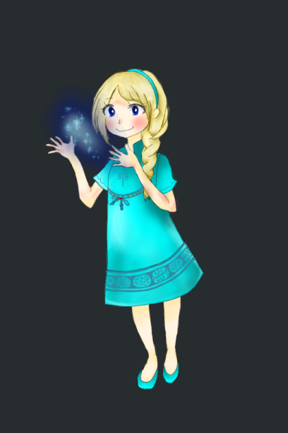 エルサ 子供時代 Ibispaint