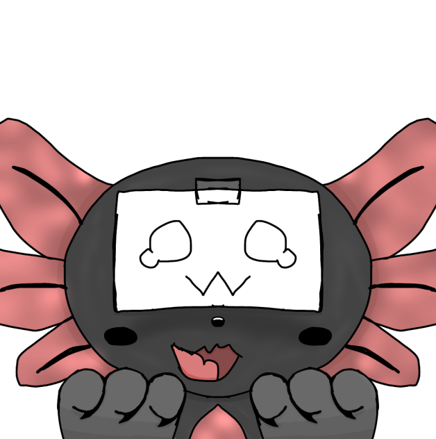 Smokey wearing a QwQ mask