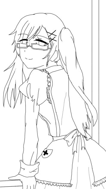 イギリス娘線画