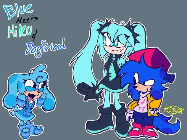 Blue Meets Miku & Boyfriend (request)