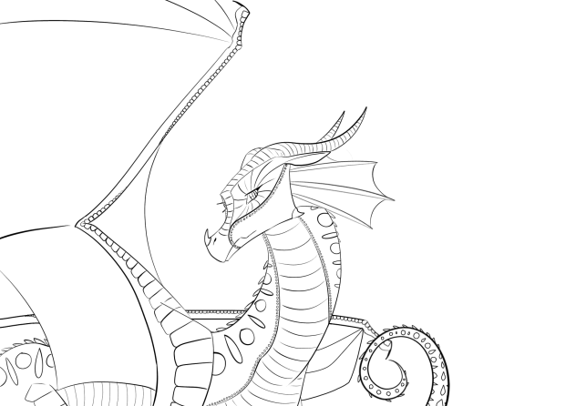 Redrawing “Glory the RainWing” LINEART