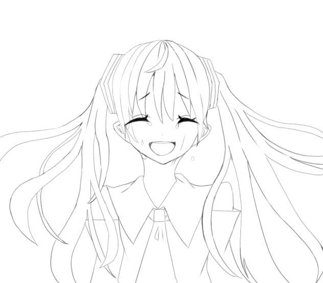 初音ミク 線画
