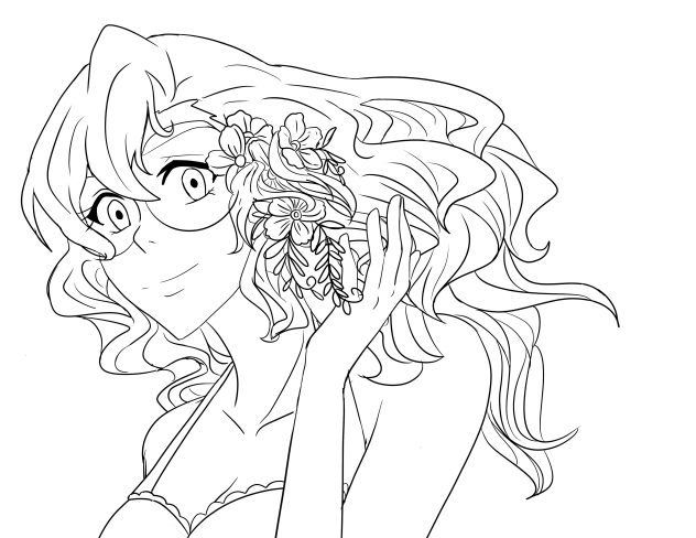 Pidge tropical beauty coloring page