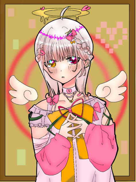 天使っぽい線画お借りしました！