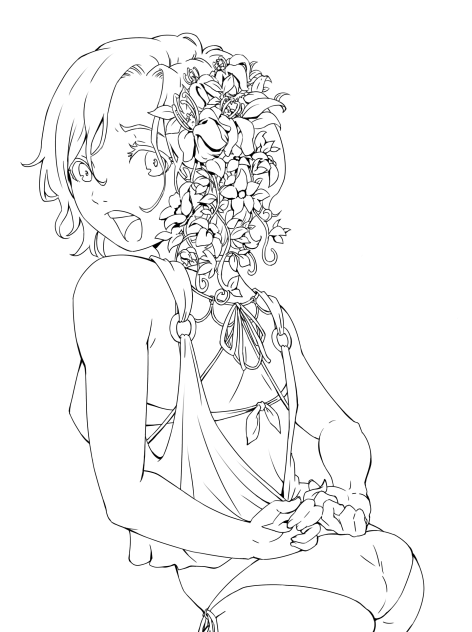 ☆あっ…ちょっと待って…待ってよ〜☆(線画)