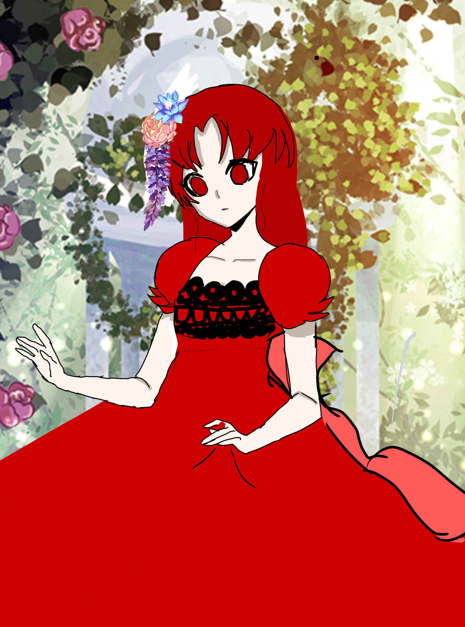 A Princess in a garden - ibisPaint