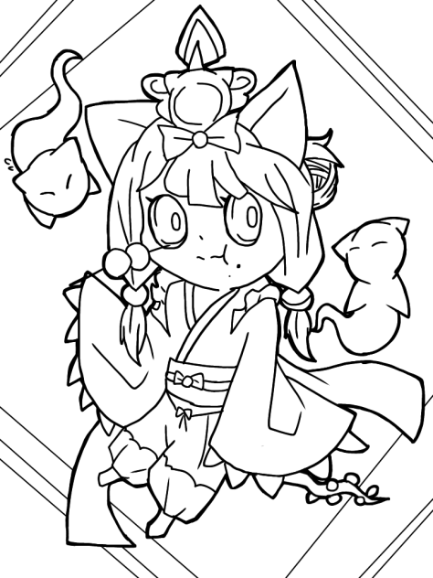 巫女姫ミタマ　線画