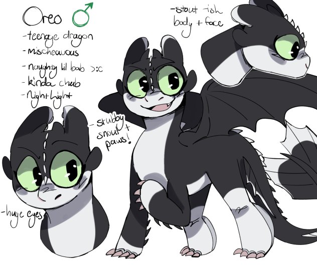 Oreo as a dragon