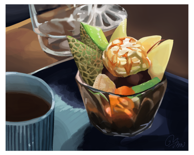 クリームあんみつ