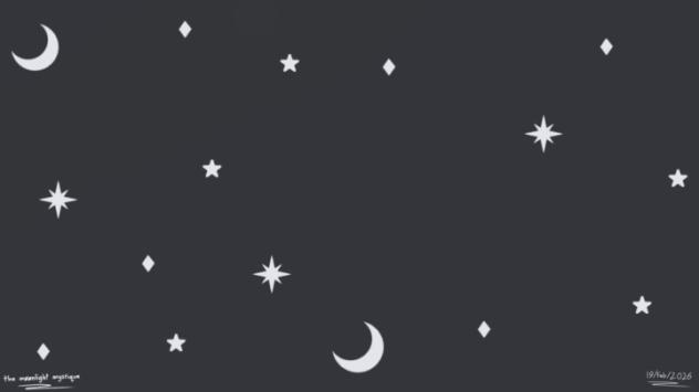 Night sky design elements.