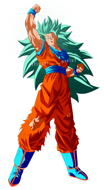 color Goku ssj 3 blue...