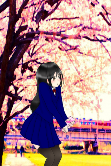 桜の木の下で
