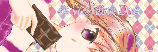 バレンタイン用フリーヘッダー