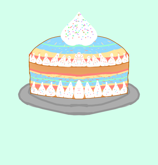 Cute design birthday cake