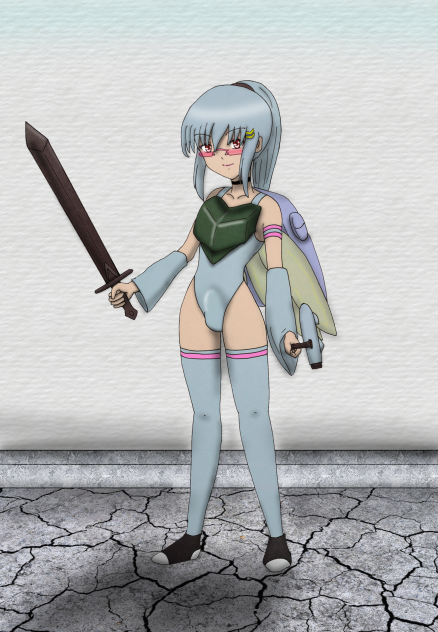 ダンバイン  男の娘に半擬人化のイラストを描いてみました。