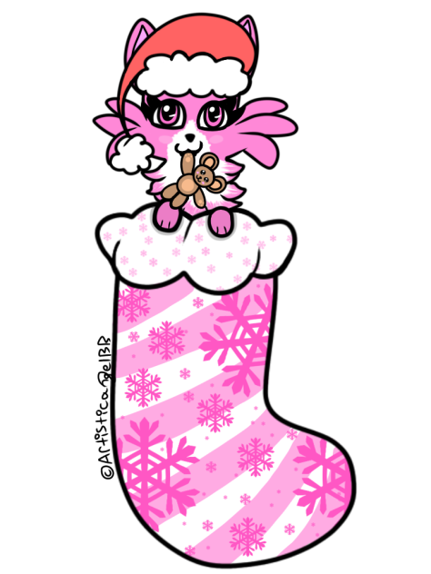 Pink Puppy In Christmas Stocking - Speed