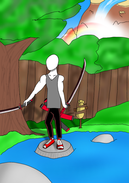 Candy red duel swords man (colerd)