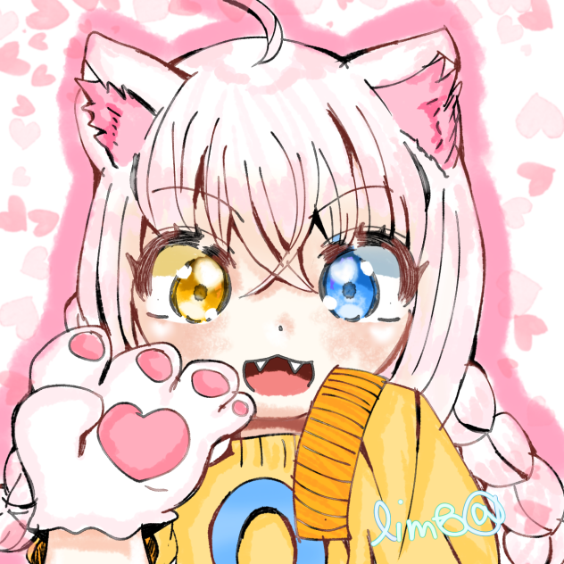 낙서 (창작고양이) 고양이소녀  앙코💖 Creation Angko