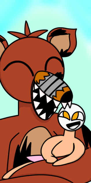 Nightmare Foxy and Reena (shaded)