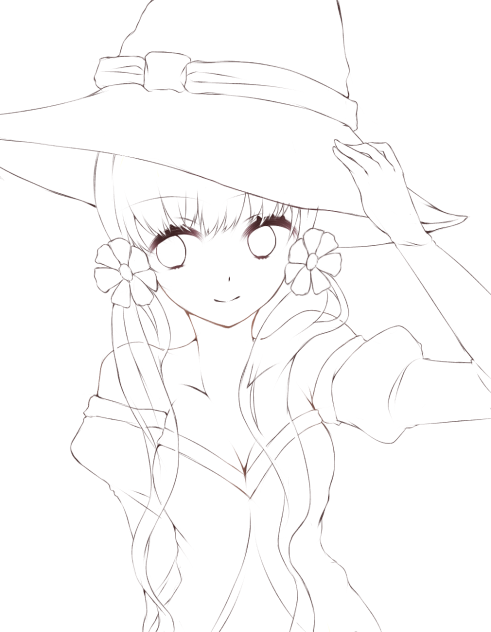 線画です、塗ってあげて👏