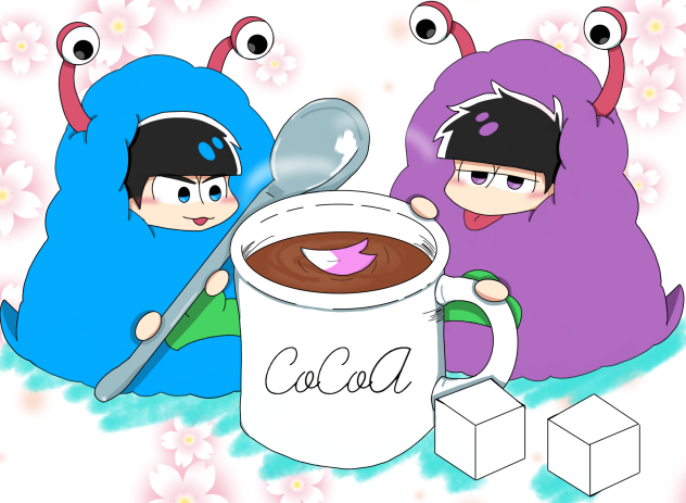 お花見ココア(๑¯ω¯๑)