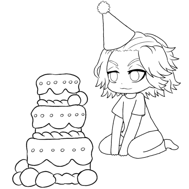Happy birthday (Lineart)