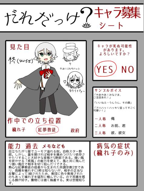 だれだっけ？忘れたァァァァァ！(キャラ募)