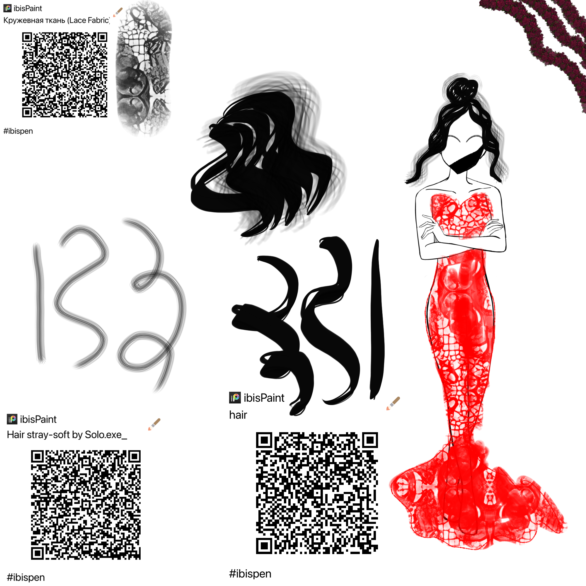 Hair combo beginning is Random - ibisPaint