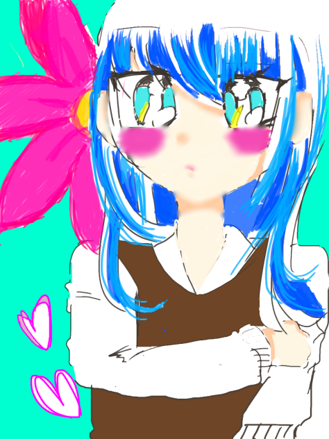 青い髪の少女!!!!