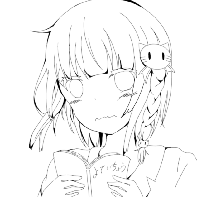 線画　女の子③