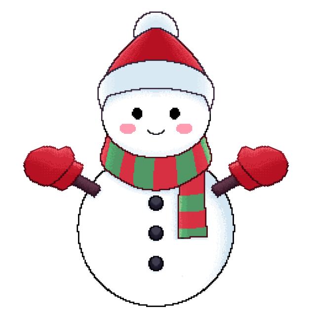 snow man (pixel)