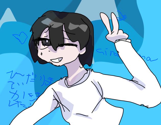 左手で描きました！