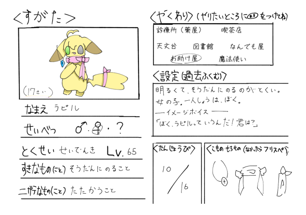 星降る森の住人たちキャラ募集