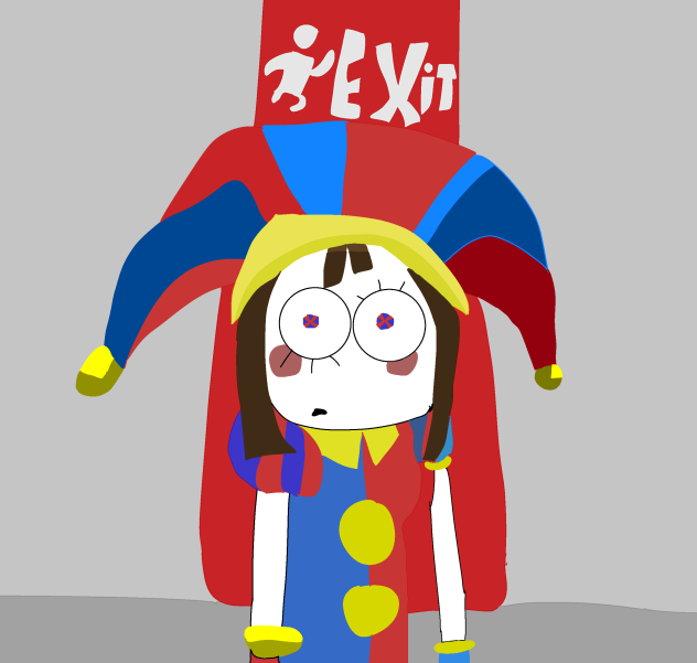 pomni look the computer cursos and scary