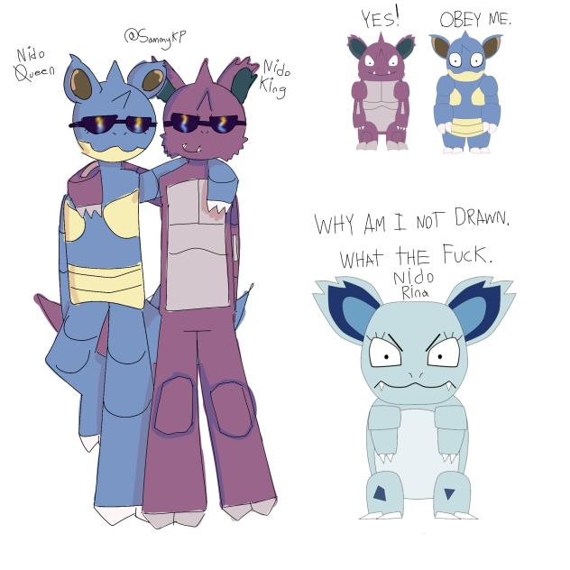 nidoking and nidoqueen