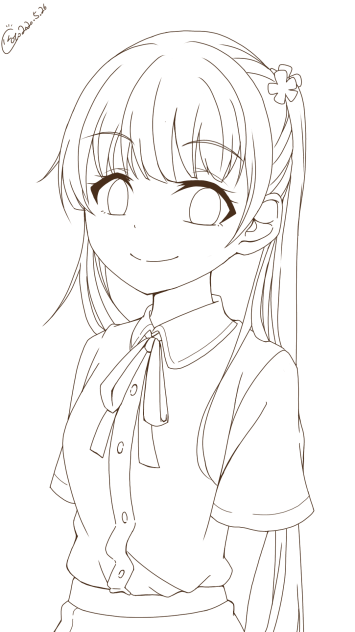 涼風青葉1ぬりえ