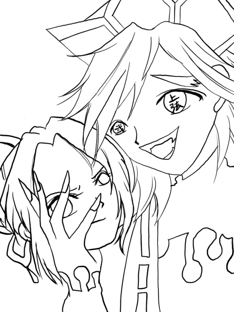 鬼滅の刃　上弦の弐　童磨　塗り絵