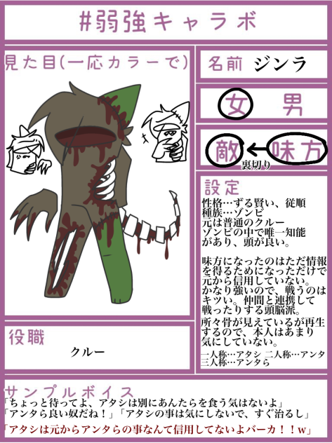 弱強キャラ募